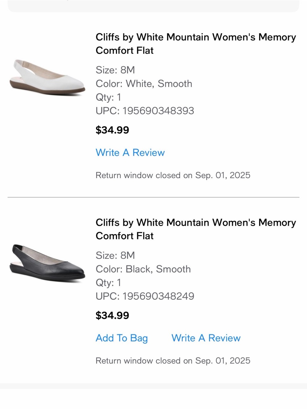 Cliffs by WHITE MOUNTAIN Two-Tone Pointed Slingback Flats in Black and White - Picture 5 of 5